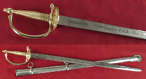 Replica of Confederate Officer's Dress Sword